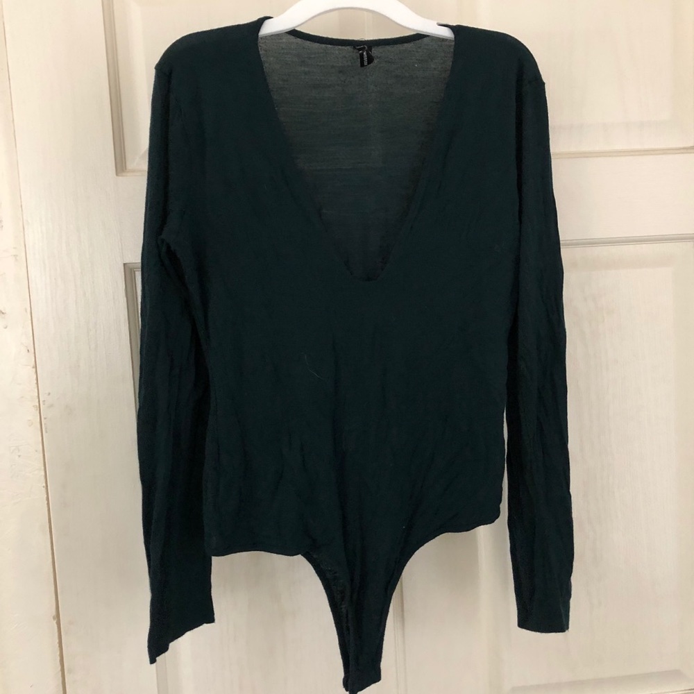 Turquoise Long Sleeve Body Suit